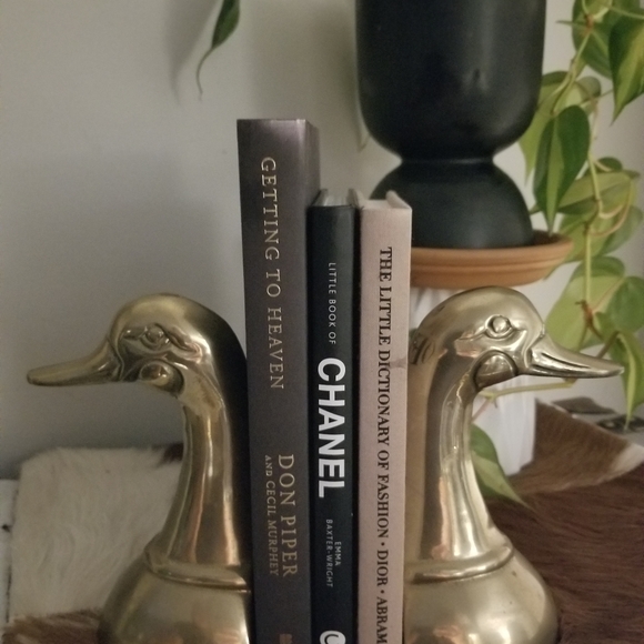 VINTAGE BRASS MALLARD DUCK BOOKENDS - Picture 2 of 5